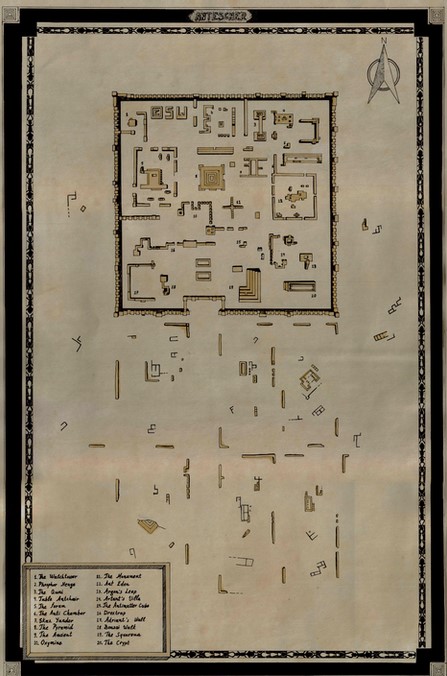 Die Karte der Ruinenstadt Antescher aus Ant Attack (1983)