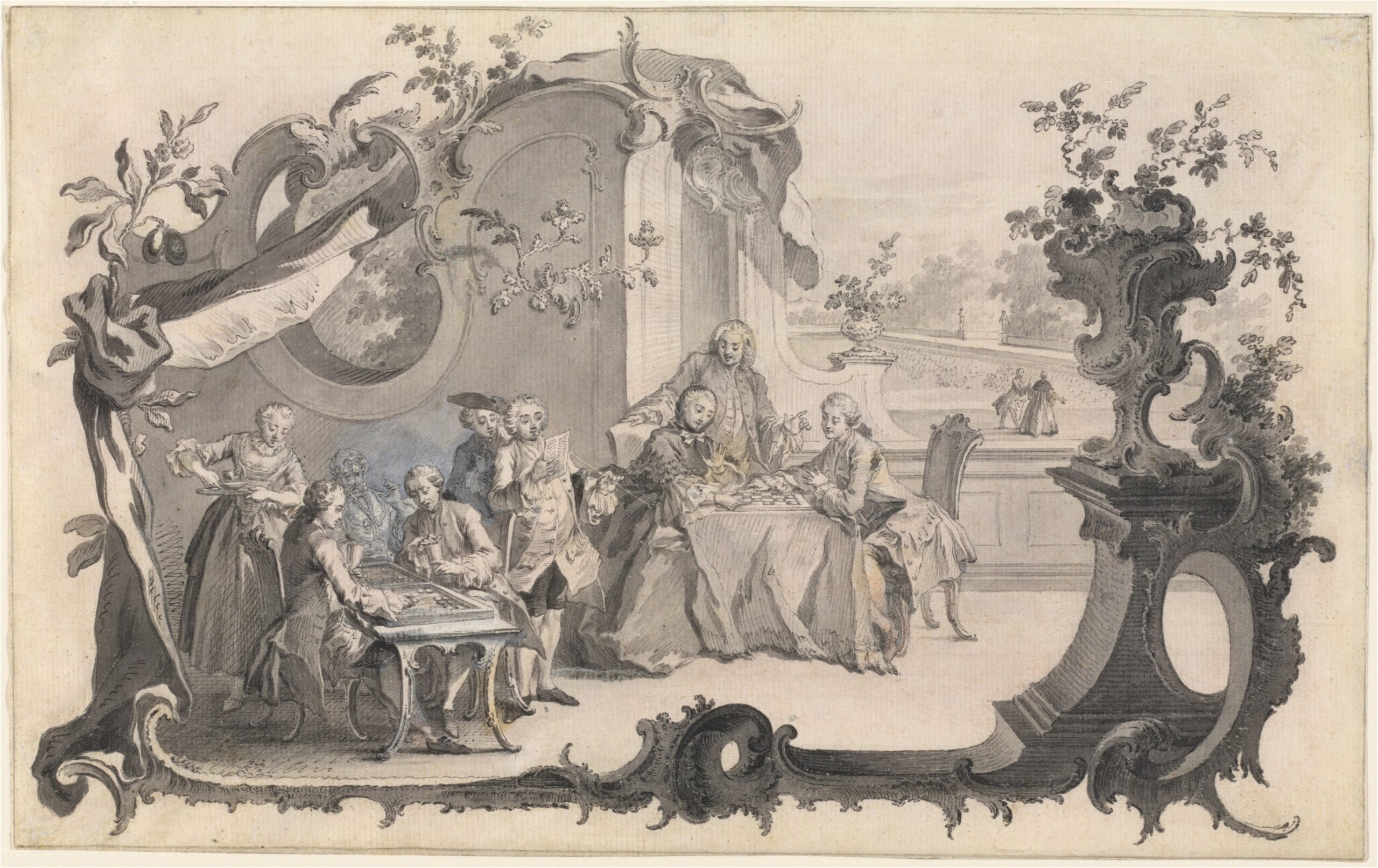 Johann Esaias Nilson: Das Bretspiel . 1765National Gallery of Art, CC0, via Wikimedia Commons