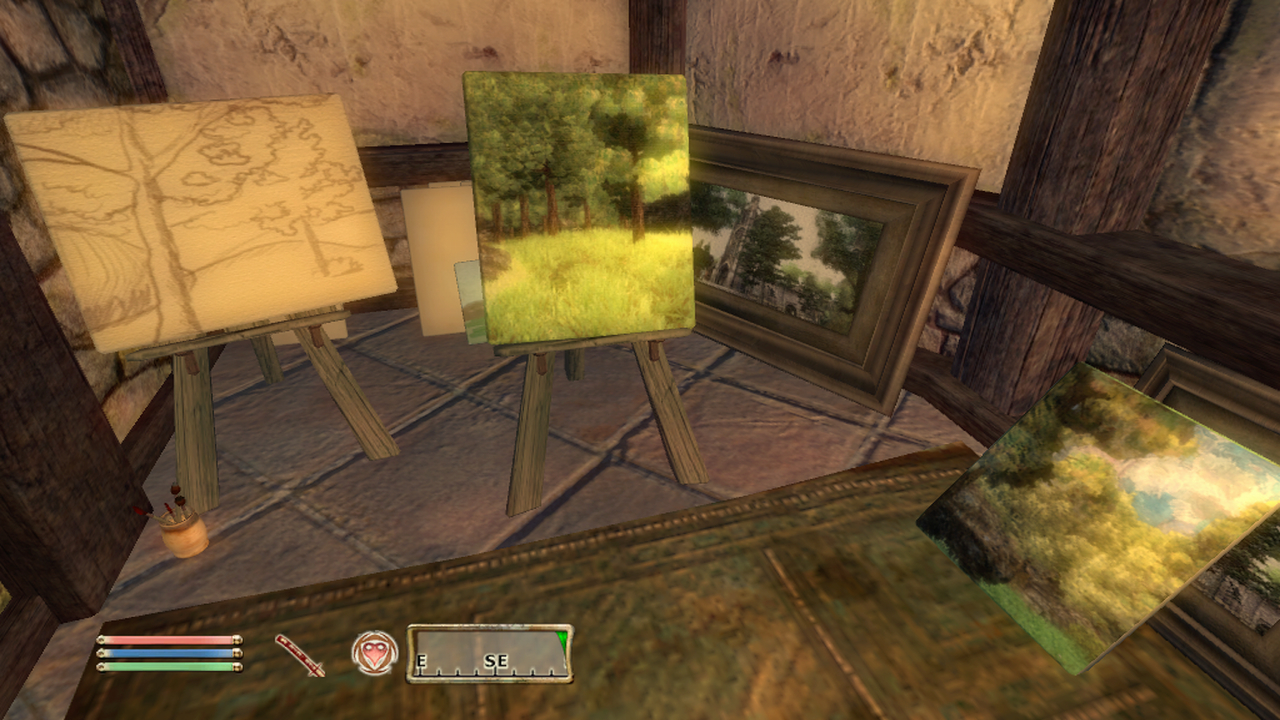 Abb. 1: Das Gemälde Rythes als Portal (Screenshot aus The Elder Scrolls IV: Oblivion(2006).)